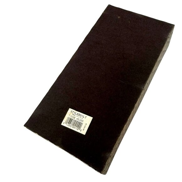 Vintage Tissue Box Holder Stylebuilt Metal Basket Tray Goldtone Bath Accessory - Picture 5 of 10